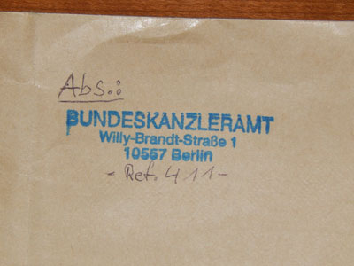 Absender Bundeskanzleramt
